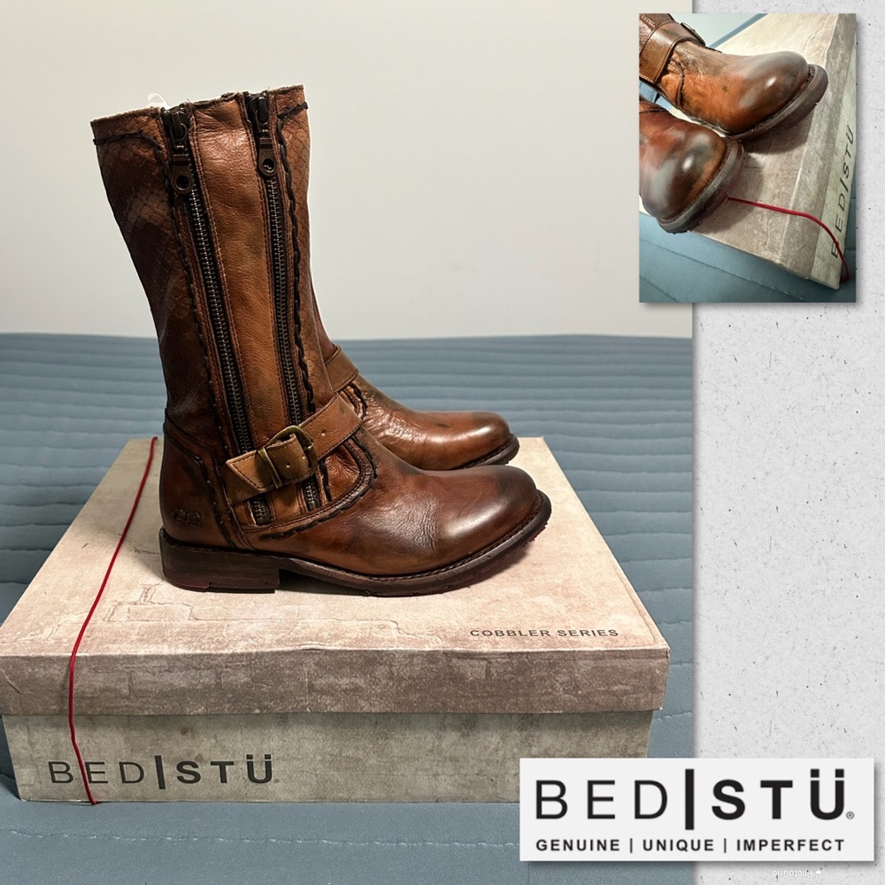 Bed|Stu Brown Leather Hustle Boots